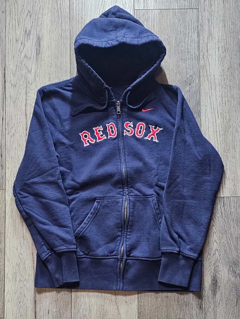 Nike Boston Red Sox MLB Full Zip Hoodie Sweatshirt Navy Blue Embroidered Medium